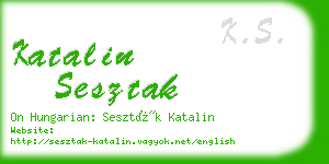 katalin sesztak business card